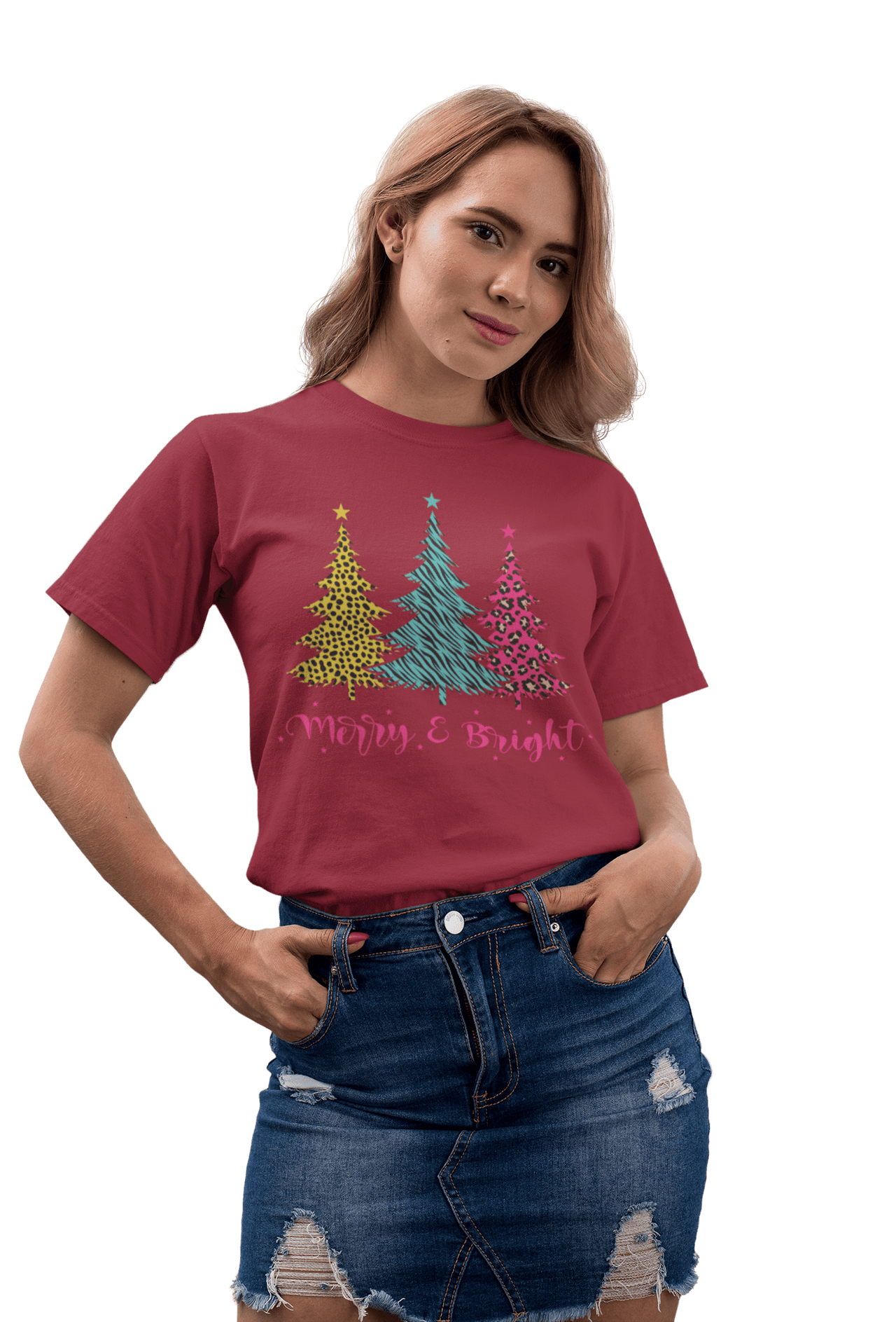 Unisex Triple Christmas Tree Adult for Men and Women Graphic T-Shirt For Men 8Ball