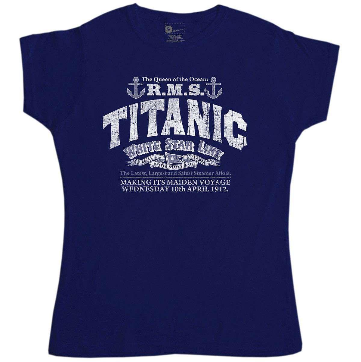 Vintage Advert Womens Style T-Shirt, Inspired By Titanic 8Ball