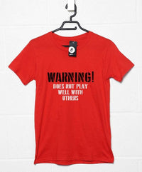 Thumbnail for Warning Does Not Play Well Graphic T-Shirt For Men 8Ball