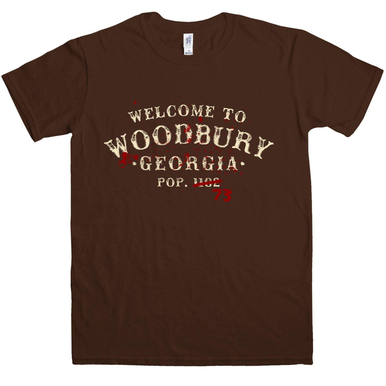 Welcome To Woodbury Mens Graphic T-Shirt 8Ball
