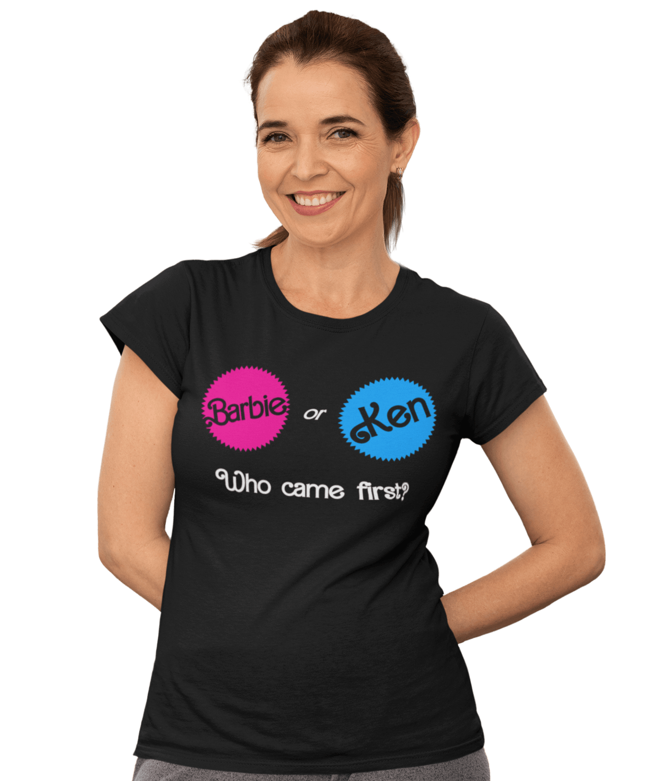Who Came First Barbie Or Ken Womens Style T-Shirt 8Ball