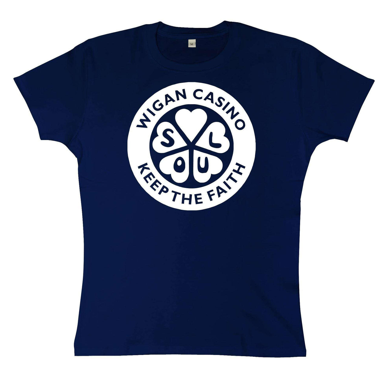Wigan Casino Keep The Faith Womens Fitted T-Shirt 8Ball