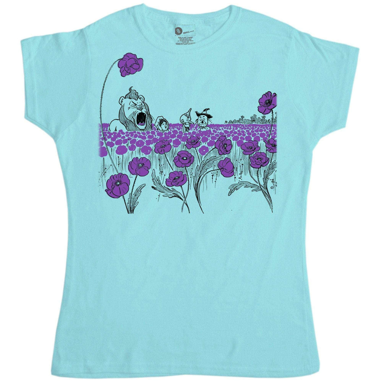 Wizard Of Oz Poppy Field Womens Style T-Shirt 8Ball
