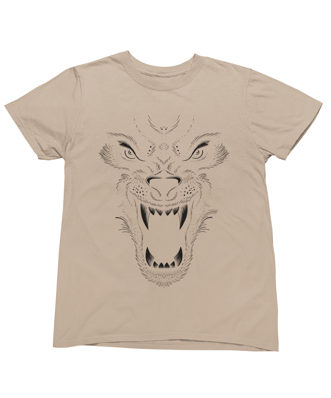 Wolf Face Tattoo Design Adult Unisex Unisex T-Shirt 8Ball