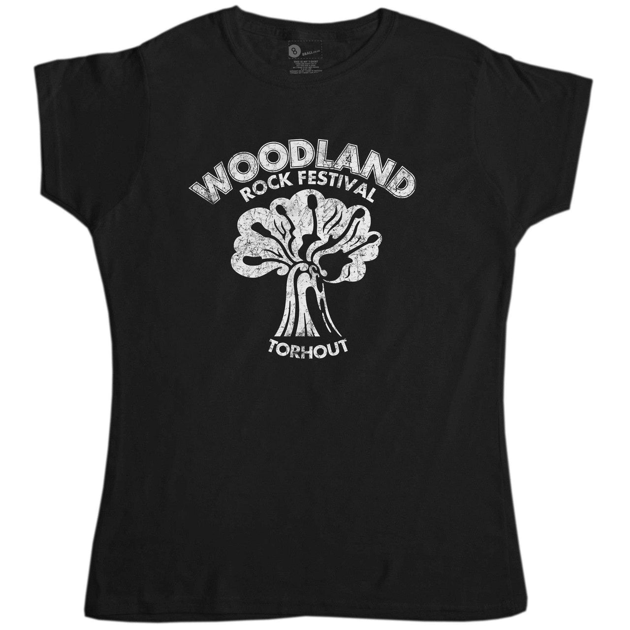 Woodland Rock Festival T-Shirt for Women As Worn By Joan Jett 8Ball