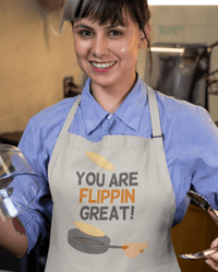 Thumbnail for You Are Flippin Great Pancake Day Cotton Kitchen Apron 8Ball