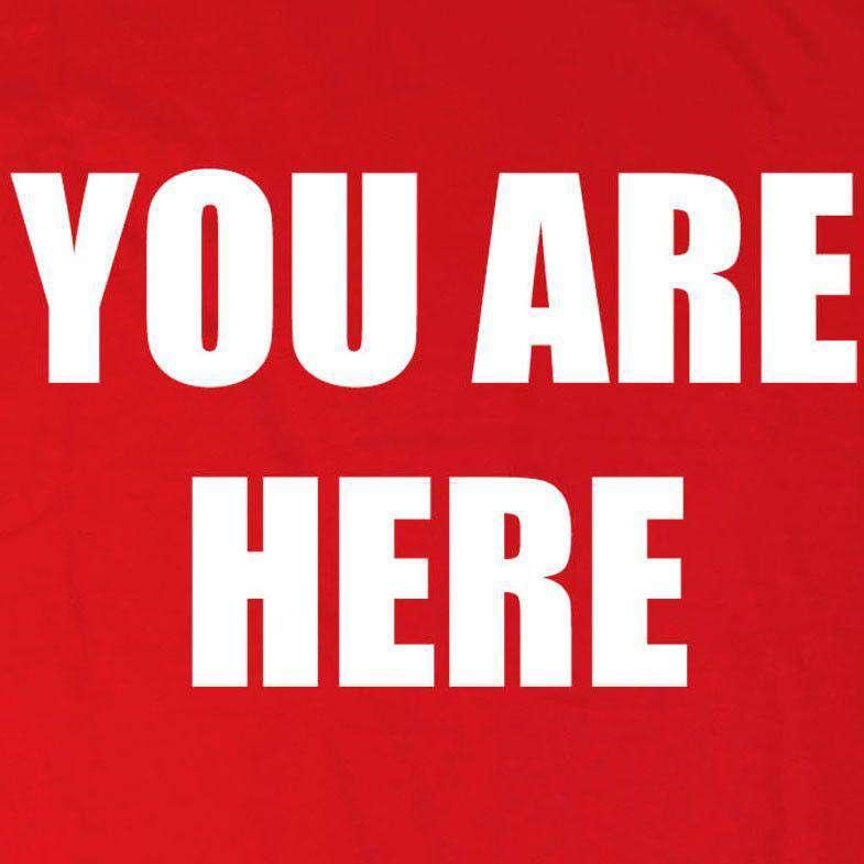 You Are Here Mens Graphic T-Shirt As Worn By John Lennon 8Ball
