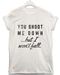 Thumbnail for You Shoot Me Down Lyric Quote Mens Graphic T-Shirt 8Ball