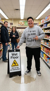 Thumbnail for Think I'm Dumb funny sweatshirt in sport grey