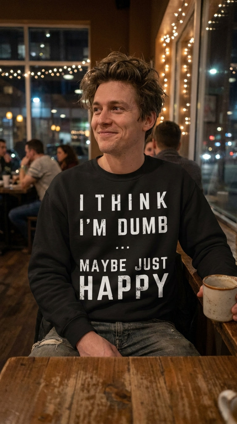Think I'm Dumb funny sweatshirt in black