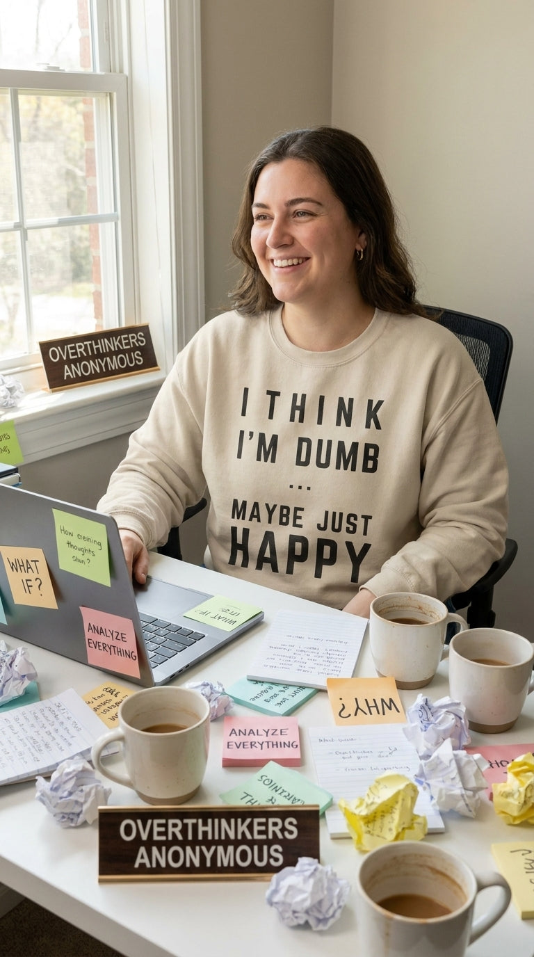 Think I'm Dumb funny sweatshirt in white