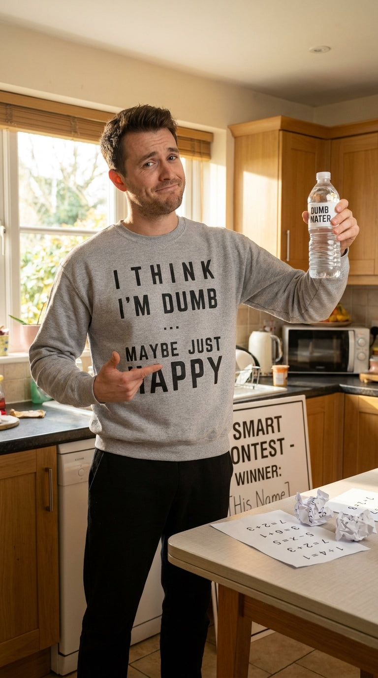 Think I'm Dumb funny sweatshirt in sport grey