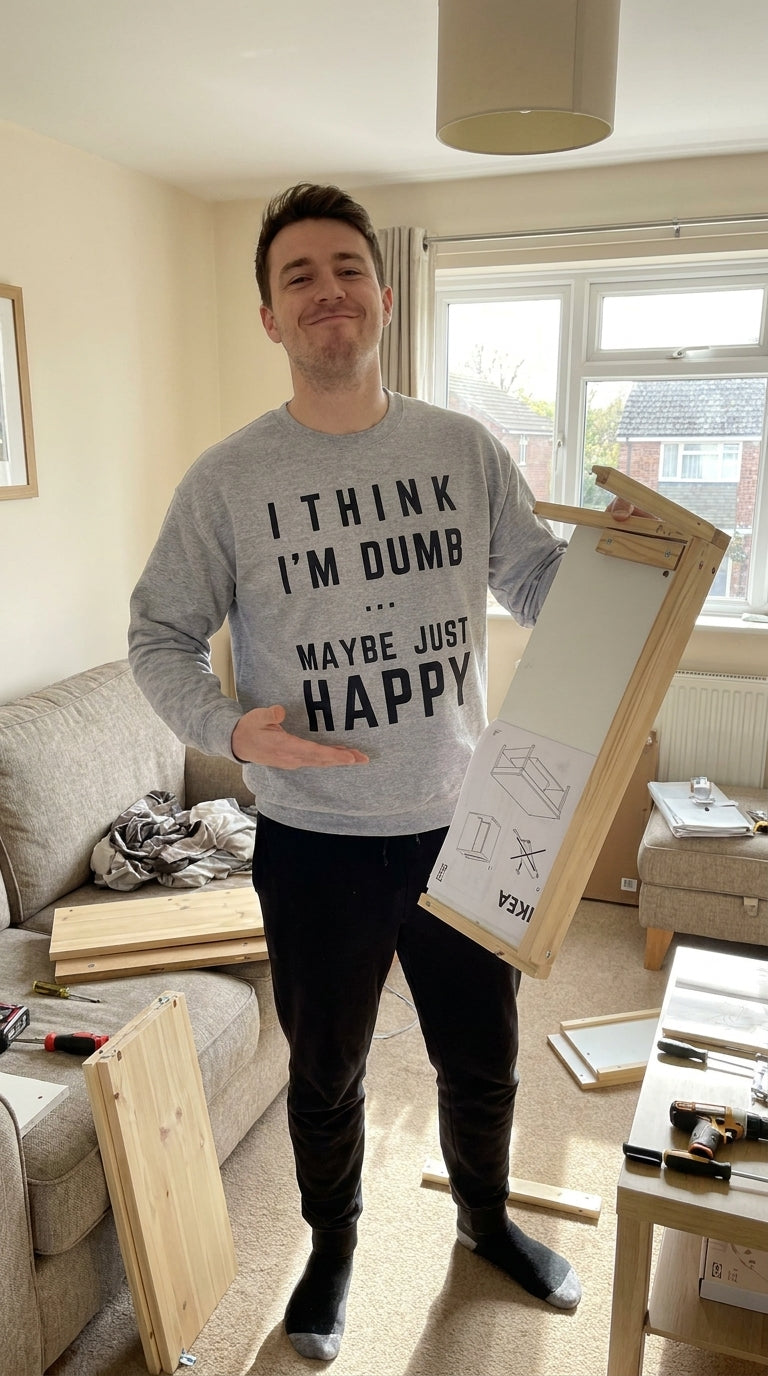 Think I'm Dumb funny sweatshirt in sport grey