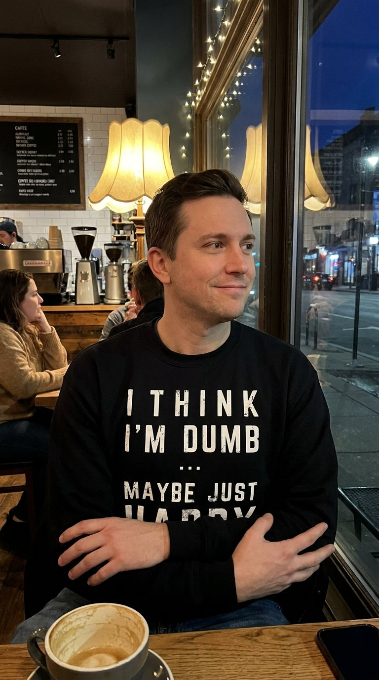 Think I'm Dumb funny sweatshirt in black