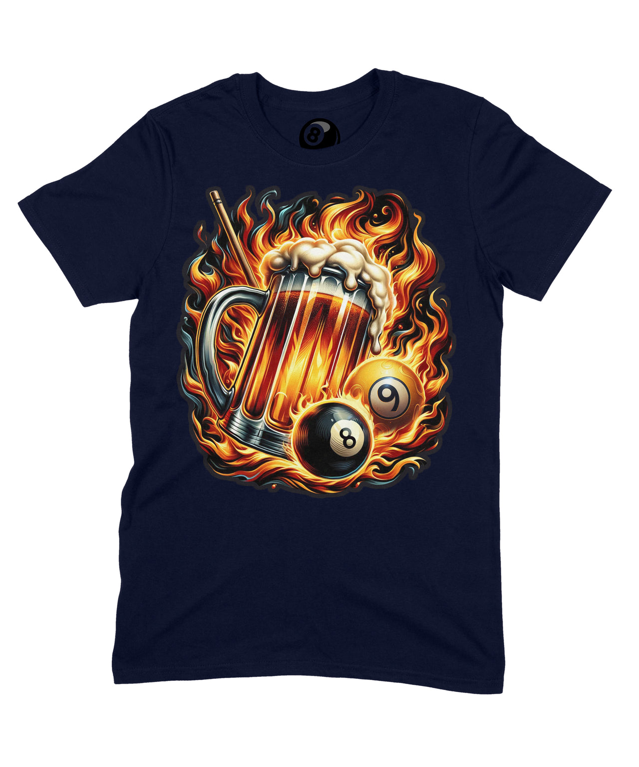 8 Ball Beer Graphic T‑Shirt – Unisex Pool & Beer Design Tee