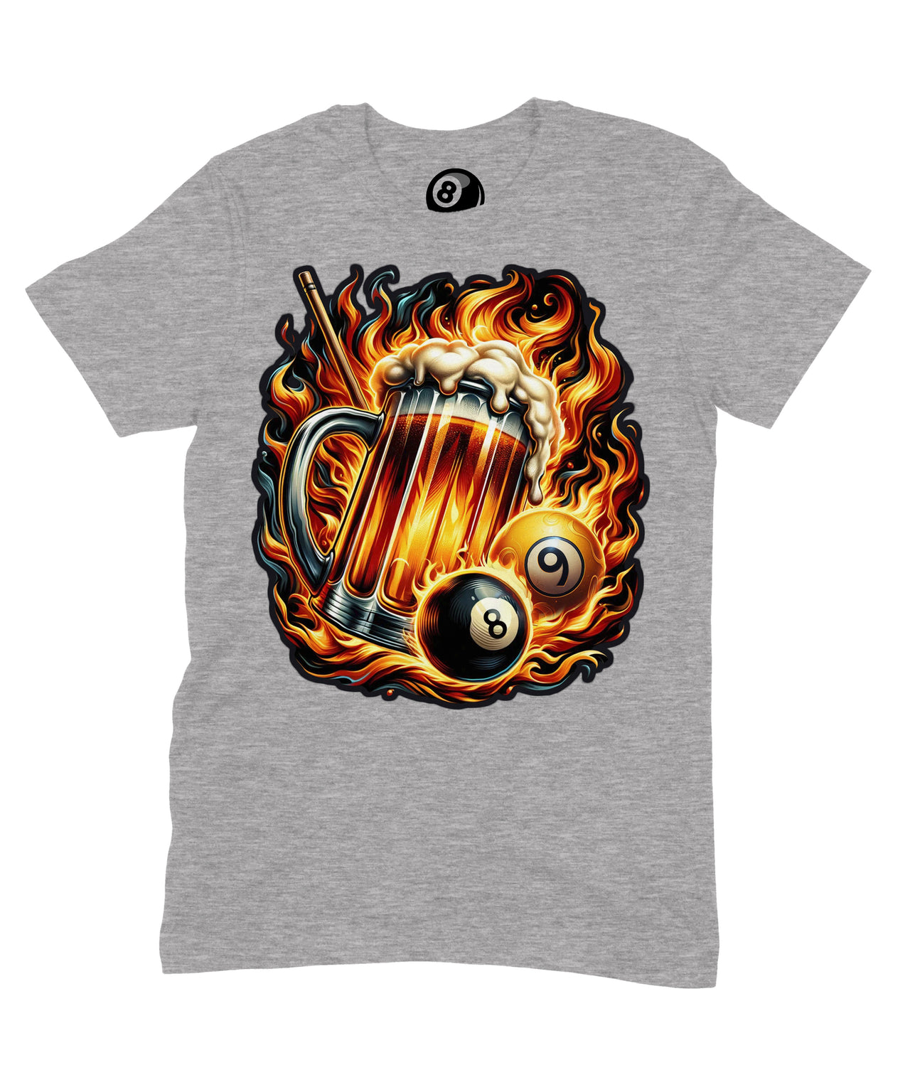 8 Ball Beer Graphic T‑Shirt – Unisex Pool & Beer Design Tee