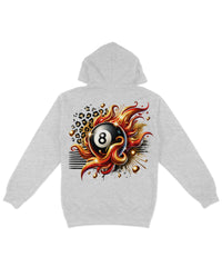 Thumbnail for 8 Ball In Flames Back Printed Hoodie