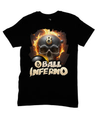 Thumbnail for 8 Ball Inferno Graphic T‑Shirt – 100% Cotton Unisex Pool & Billiards Tee