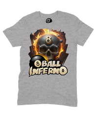 Thumbnail for 8 Ball Inferno Graphic T‑Shirt – 100% Cotton Unisex Pool & Billiards Tee