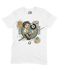 Thumbnail for 8 Ball Pin-Up Graphic T‑Shirt – Retro Billiards Unisex Tee