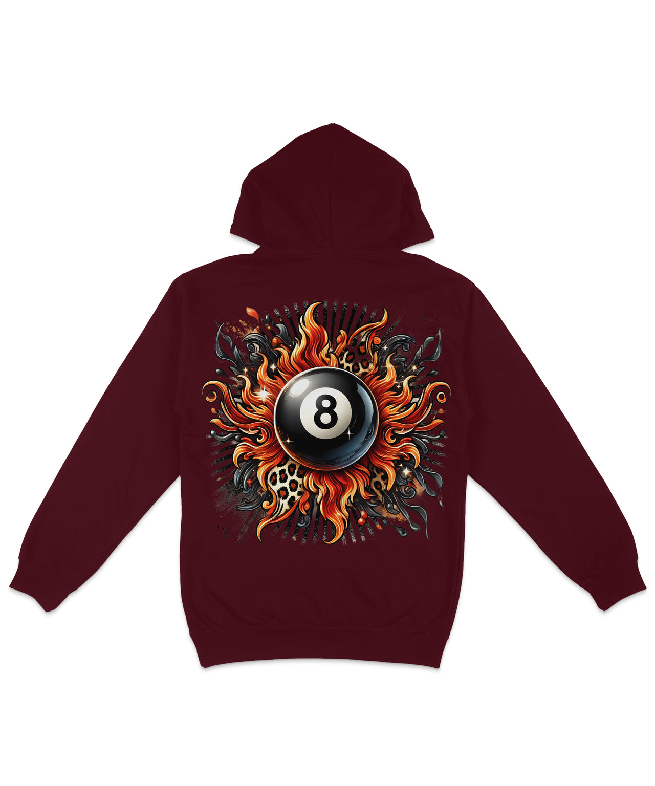 Shocking 8 Ball Back Printed Hoodie