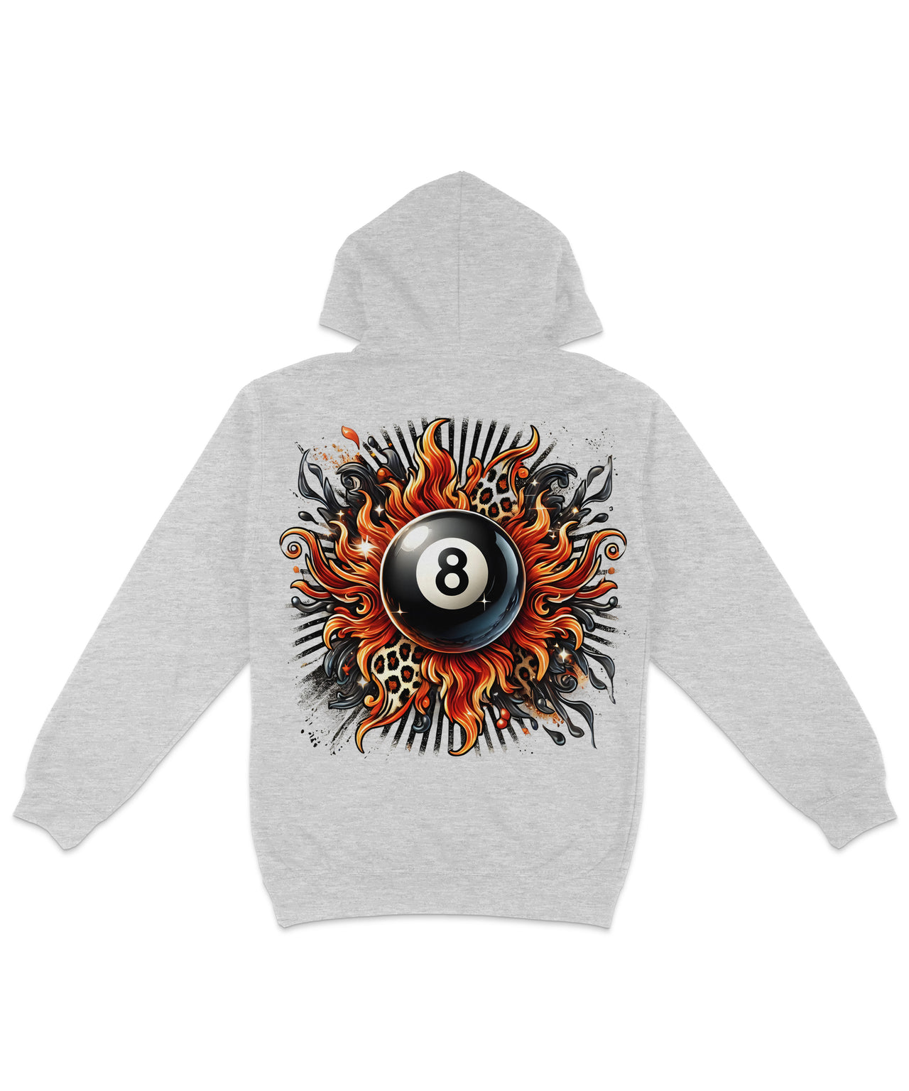 Shocking 8 Ball Back Printed Hoodie