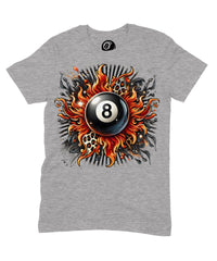 Thumbnail for Shocking 8 Ball Graphic T‑Shirt – Bold Fireburst Design