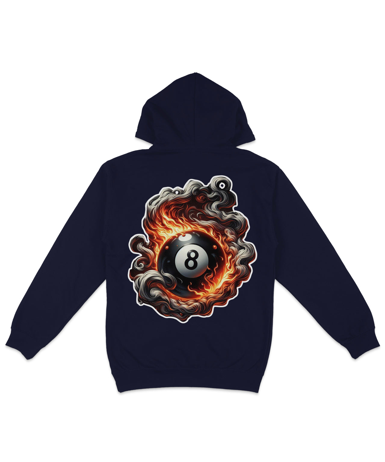 Smoking 8 Ball Back Printed Hoodie