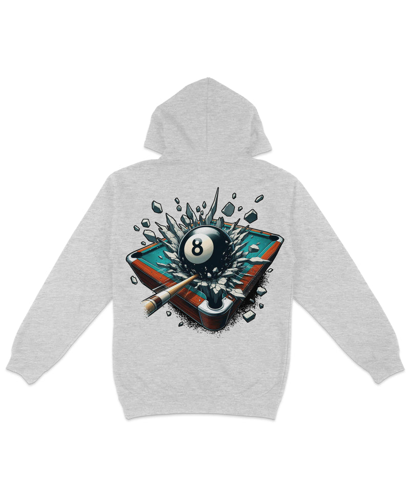 8yards Men’s POLOKIJI Hoodie 8 Ball Pool Table Back Printed Hoodie | Graphic Hoodie UK