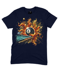 Thumbnail for Flaming 8 Ball Pool Table T-Shirt