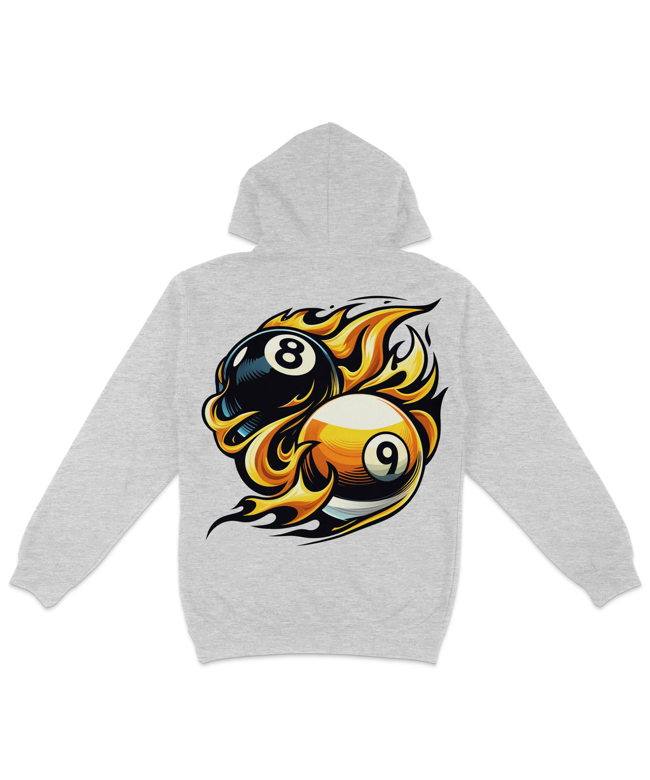 8 Ball Versus 9 Ball Back Printed Hoodie