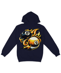 Thumbnail for 8 Ball Versus 9 Ball Back Printed Hoodie