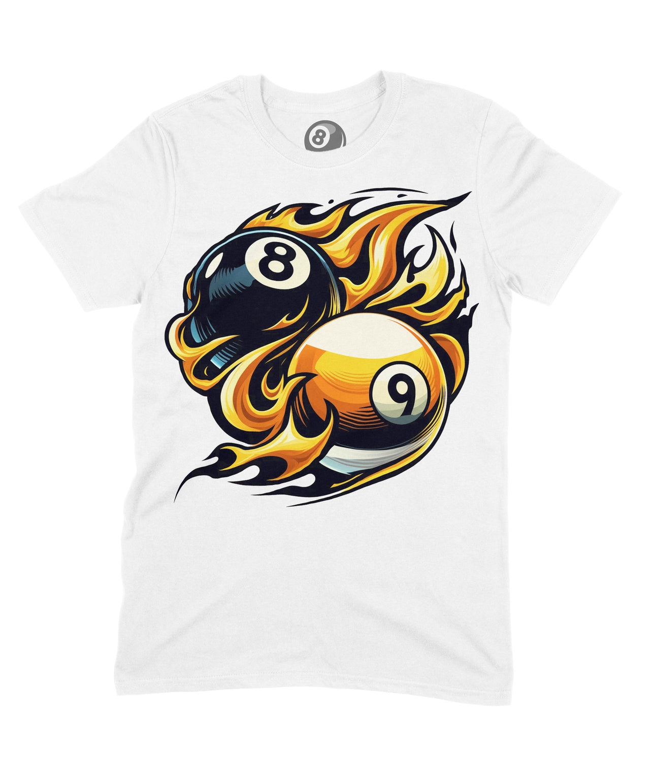 8 Ball Versus 9 Ball – Unisex Cotton T-Shirt