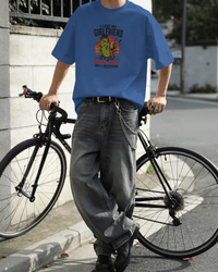 Thumbnail for Person wearing a blue t-shirt with a graphic design, standing next to a bicycle on a street. ASMR Took My Girl - The Pickle Whisperer