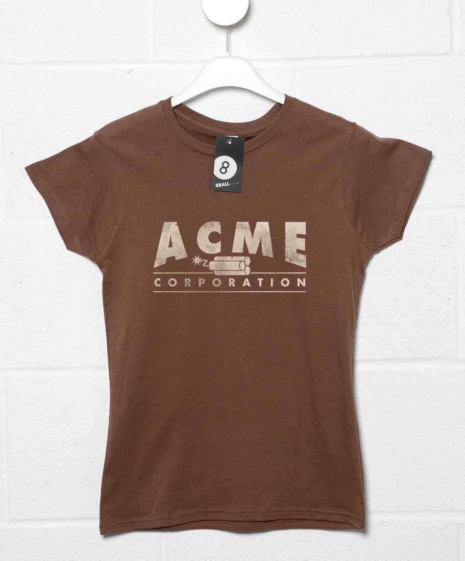Acme Corporation Fitted Womens T-Shirt 8Ball