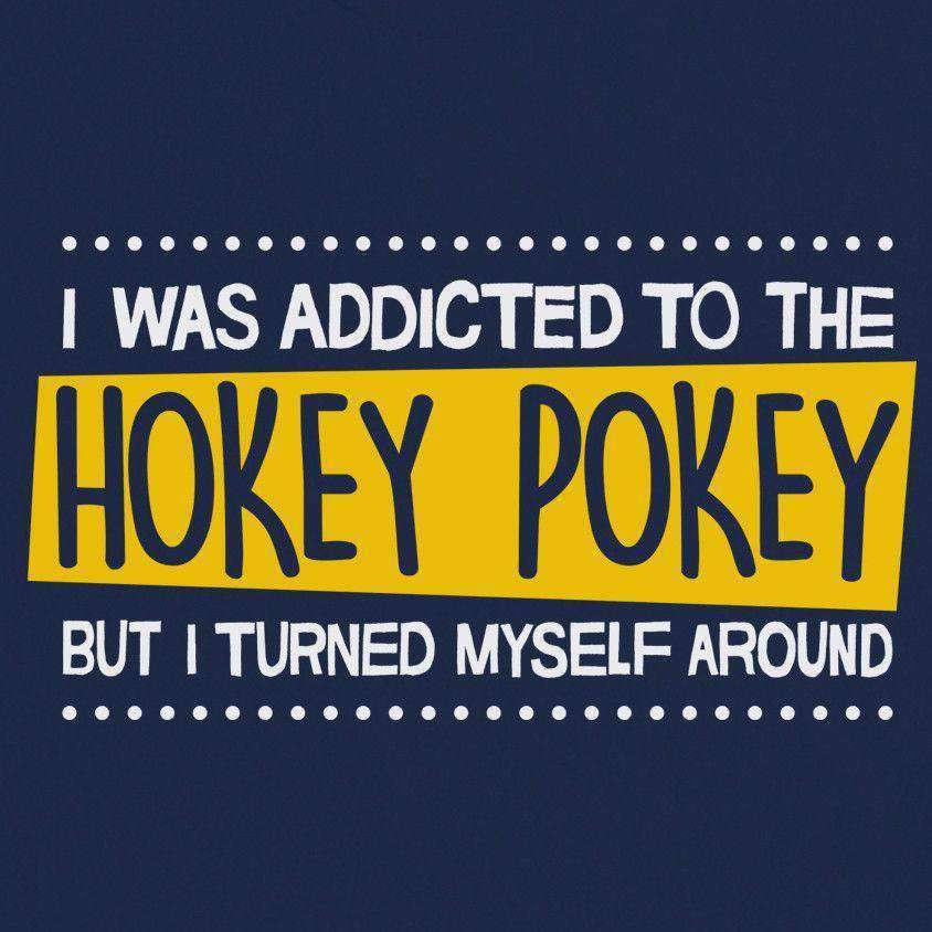 Addicted To The Hokey Pokey Funny Graphic T-Shirt For Men 8Ball