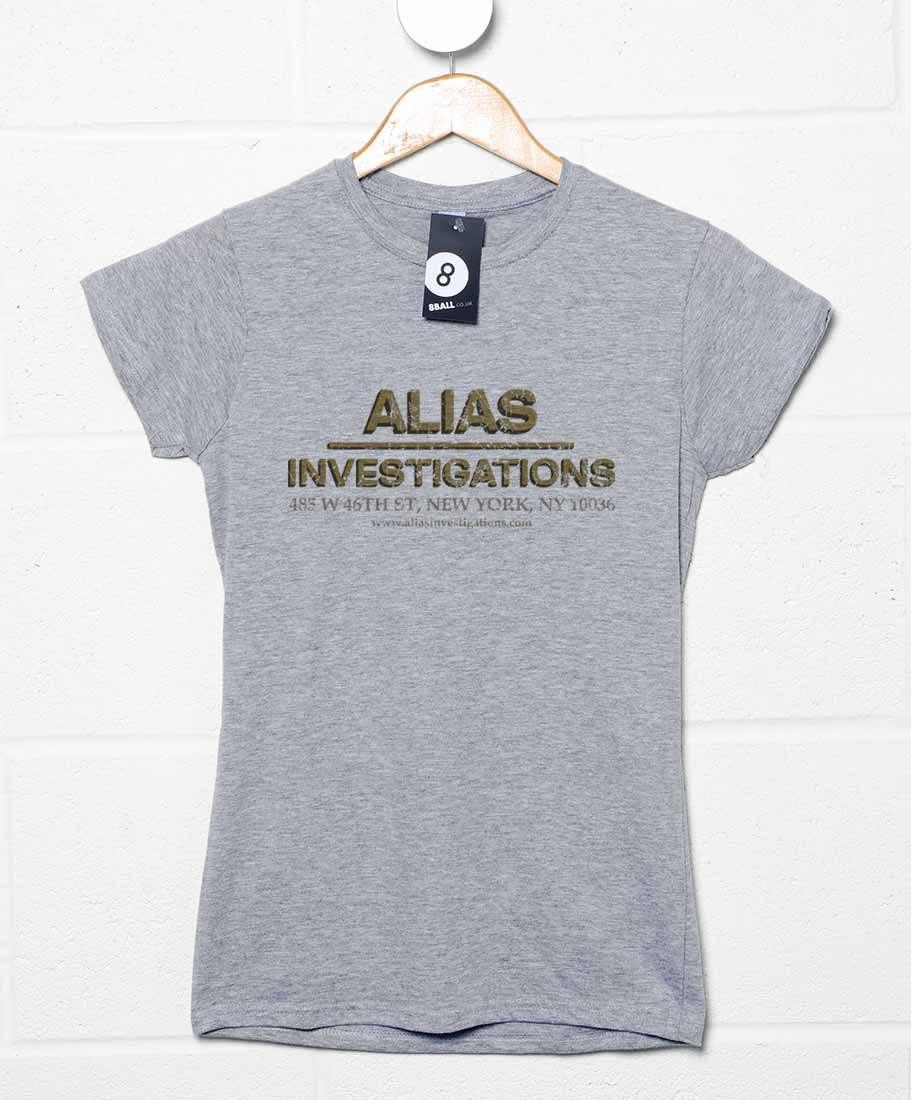 Alias Investigations Fitted Womens T-Shirt 8Ball