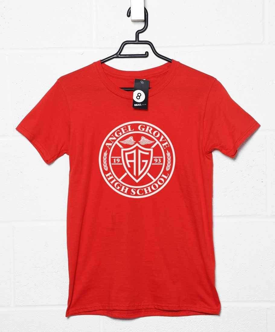 Angel Grove Circular Logo T-Shirt For Men, Inspired By Power Rangers 8Ball