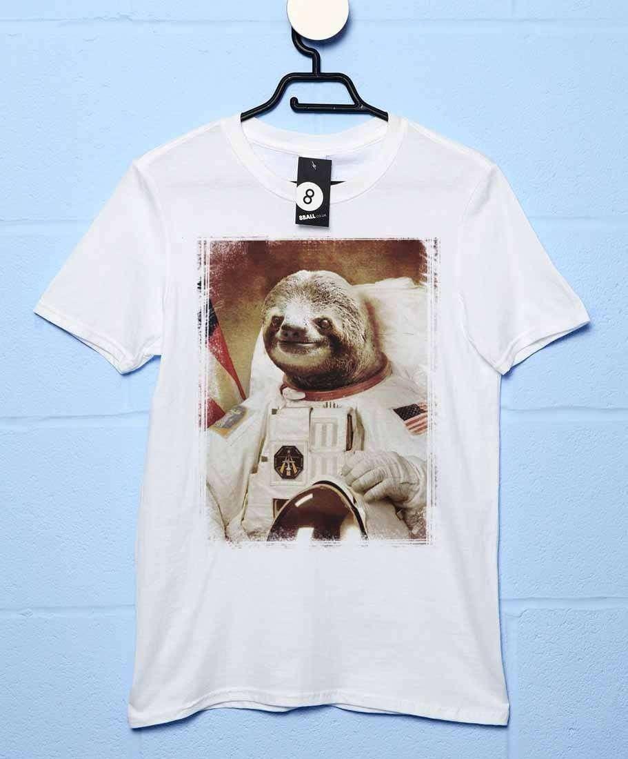Astronaut Sloth Mens Graphic T-Shirt 8Ball