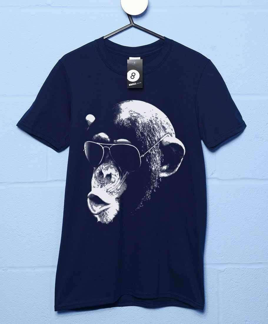 Aviator Chimp Mens Graphic T-Shirt 8Ball