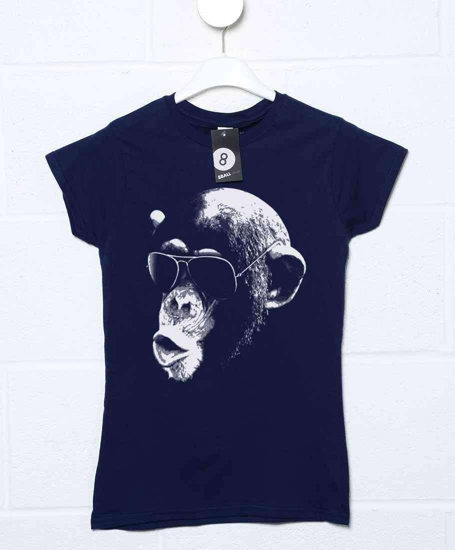 Aviator Chimp Womens T-Shirt 8Ball