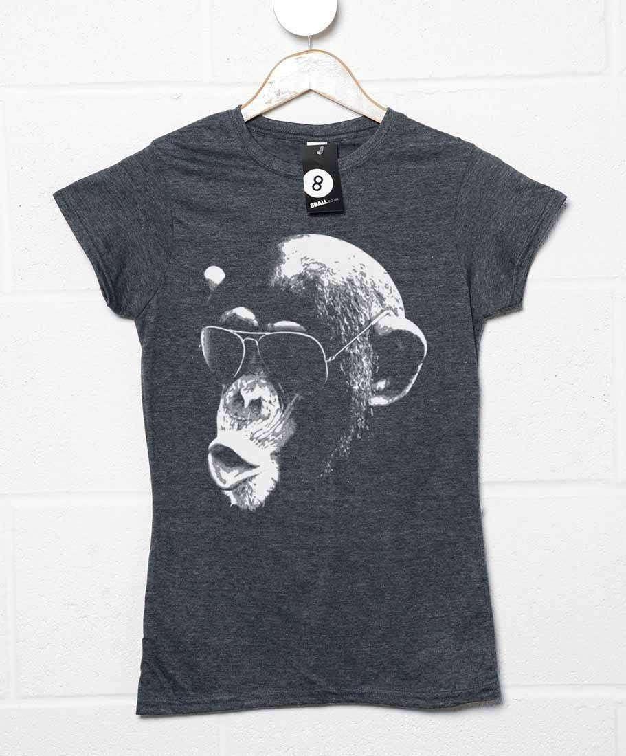 Aviator Chimp Womens T-Shirt 8Ball