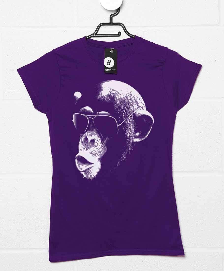 Aviator Chimp Womens T-Shirt 8Ball