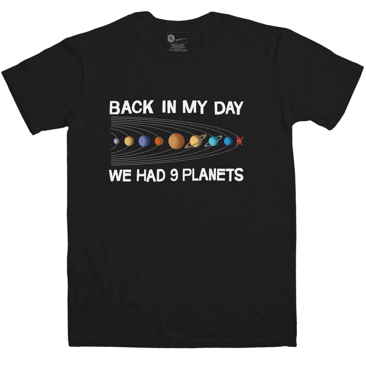 Back In My Day We Had Nine Planets Unisex T-Shirt | 8Ball Originals | T ...