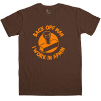 Thumbnail for Back Off Man I Work In Admin Funny Graphic T-Shirt For Men 8Ball