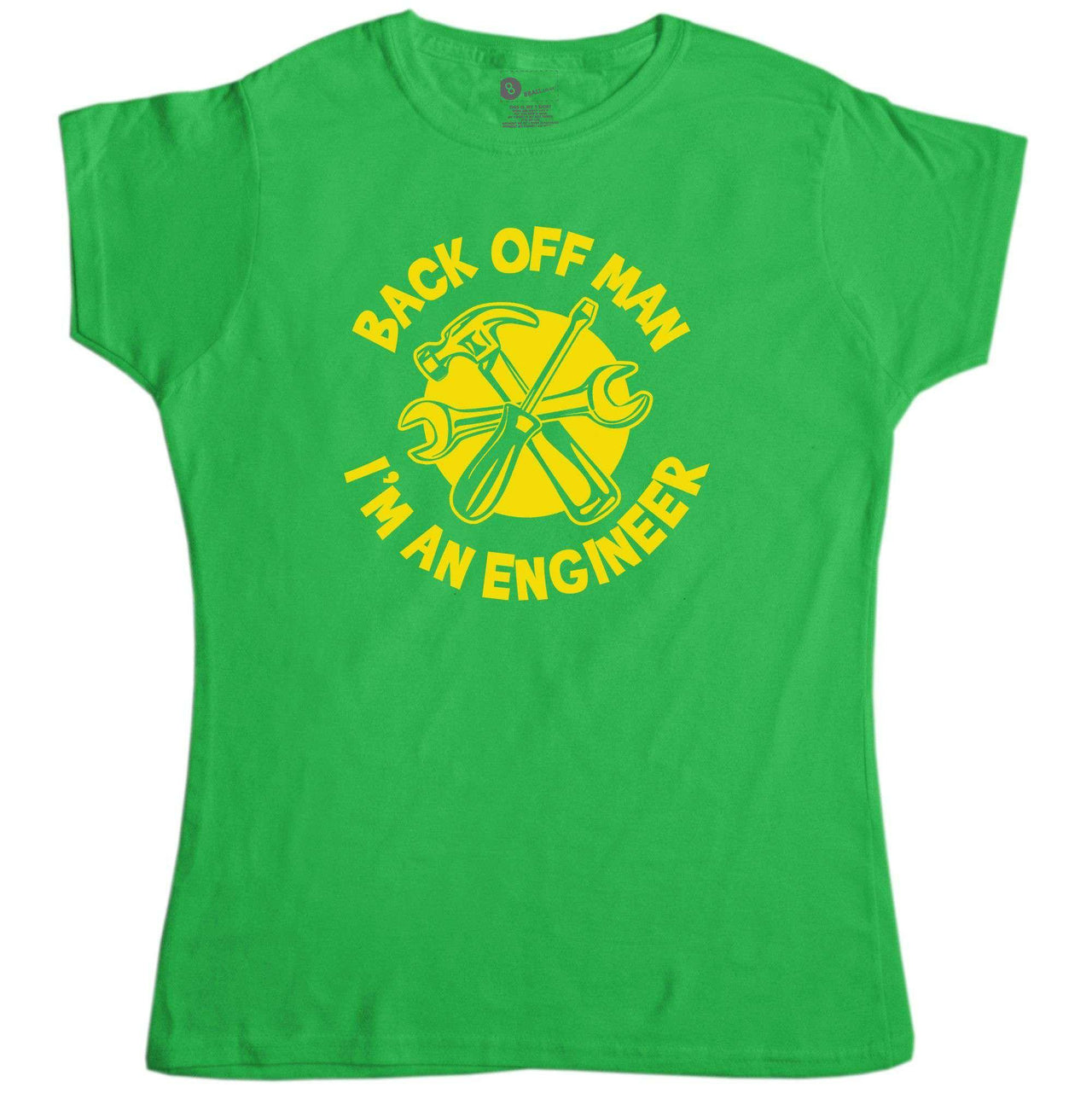 Back Off Man I'm An Engineer Funny Womens T-Shirt 8Ball