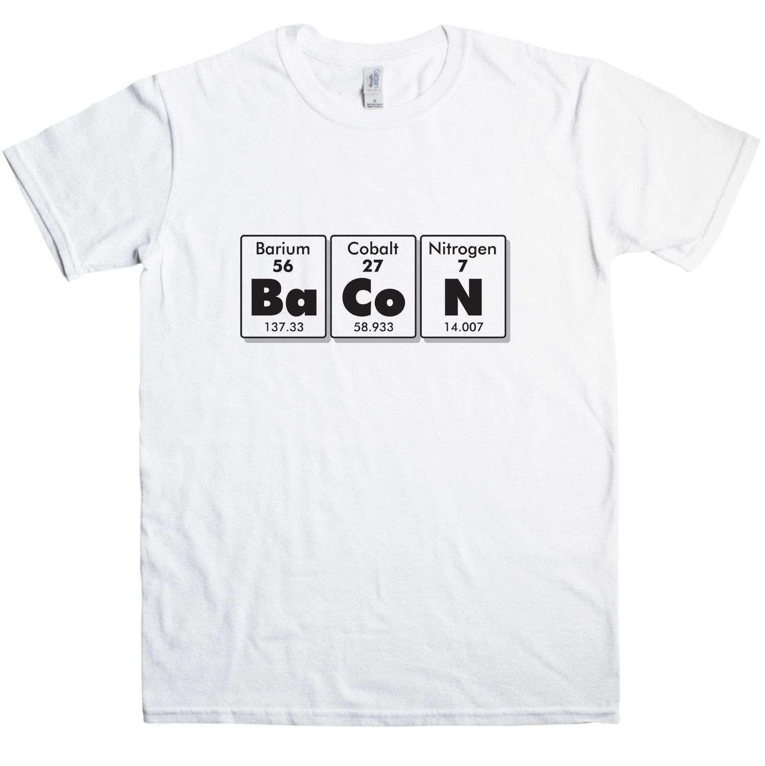 Bacon periodic table shirt deals