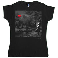 Thumbnail for Banksy Balloon Girl Landscape Womens Style T-Shirt 8Ball