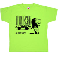 Thumbnail for Banksy Barcode Big Cat Kids Graphic T-Shirt 8Ball