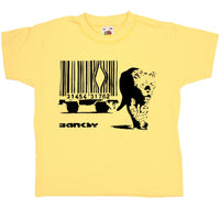 Thumbnail for Banksy Barcode Big Cat Kids Graphic T-Shirt 8Ball